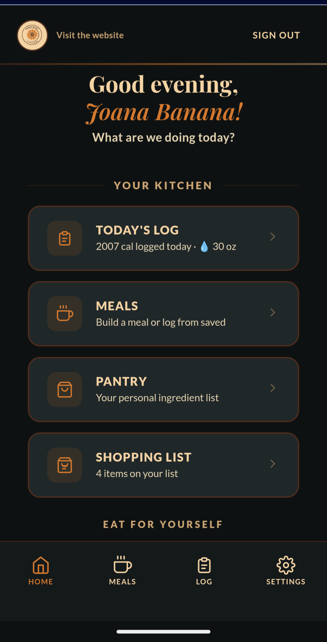 Your Kitchen Screen